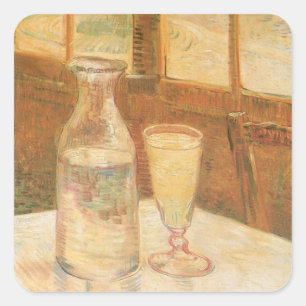 Vincent van Gogh - Stilleven met absint Vierkante Sticker