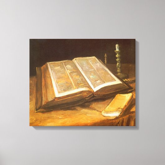 Vincent van Gogh - Stilleven met Bijbel Canvas Afdruk (Voorkant)