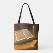 Vincent van Gogh - Stilleven met Bijbel Tote Bag (Achterkant)