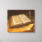 Vincent van Gogh - Stilleven met de Bijbel Canvas Afdruk (Voorkant)