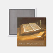 Vincent van Gogh - Stilleven met de Bijbel Magneet (Voorkant / Achterkant)