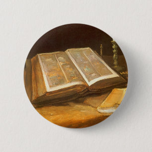 Vincent van Gogh - Stilleven met de Bijbel Ronde Button 5,7 Cm