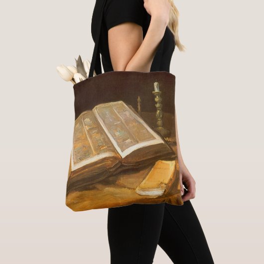 Vincent van Gogh - Stilleven met de Bijbel Tote Bag (Dichtbij)