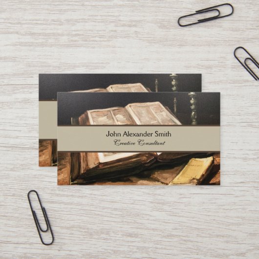 Vincent van Gogh: Stilleven met de Bijbel Visitekaartje (Voorkant / Achterkant in situ)