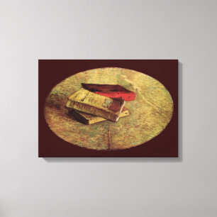 Vincent van Gogh - Stilleven met drie boeken Canvas Afdruk
