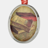 Vincent van Gogh - Stilleven met drie boeken Metalen Ornament (Links)