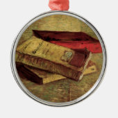 Vincent van Gogh - Stilleven met drie boeken Metalen Ornament (Voorkant)