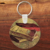 Vincent van Gogh - Stilleven met drie boeken Sleutelhanger (Voorkant)