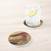 Vincent van Gogh - Stilleven met drie boeken Zandsteen Onderzetter (Zijkant)