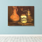 Vincent van Gogh - Stilleven met een koffiemolen Canvas Afdruk (Insitu (Houten vloer))