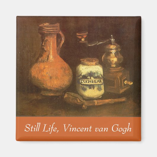 Vincent van Gogh - Stilleven met een koffiemolen Magneet (Voorkant)