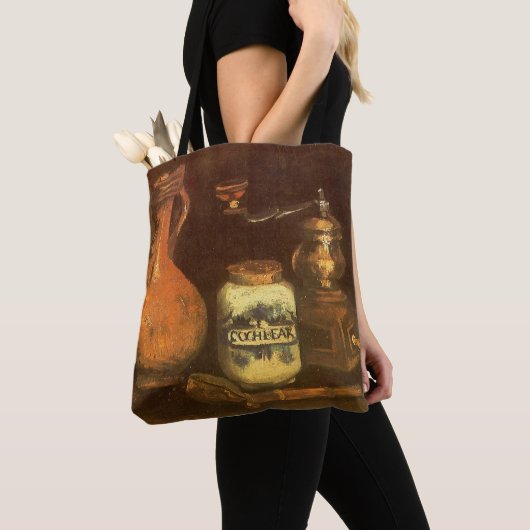 Vincent van Gogh - Stilleven met een koffiemolen Tote Bag (Dichtbij)