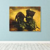 Vincent van Gogh - Stilleven met een paar schoenen Canvas Afdruk (Insitu (Houten vloer))