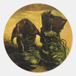 Vincent van Gogh - Stilleven met een paar schoenen Ronde Sticker