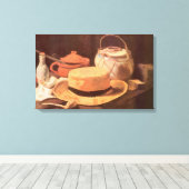 Vincent van Gogh - Stilleven met gele strohoed Canvas Afdruk (Insitu (Houten vloer))