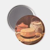 Vincent van Gogh - Stilleven met gele strohoed Magneet (Voorkant / Achterkant)