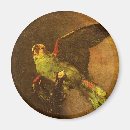 Vincent van Gogh - Stilleven met groene papegaai Magneet (Voorkant)