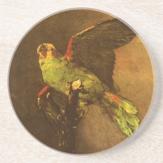 Vincent van Gogh - Stilleven met groene papegaai Zandsteen Onderzetter (Voorkant)