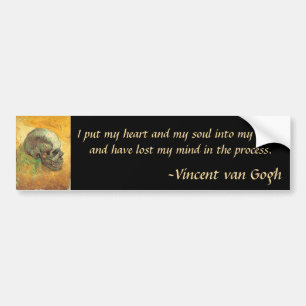 Vincent van Gogh - Stilleven met schedel Bumpersticker