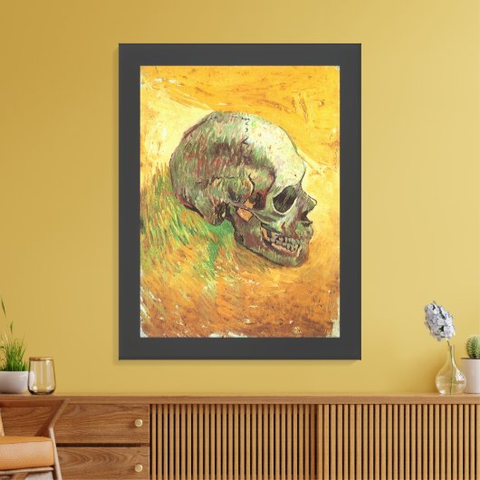 Vincent van Gogh - Stilleven met schedel Canvas Afdruk (Insitu (Woonkamer))