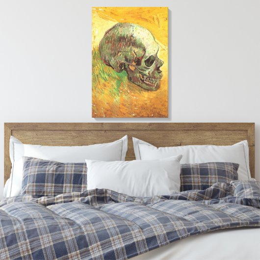 Vincent van Gogh - Stilleven met schedel Canvas Afdruk (Insitu (Slaapkamer))