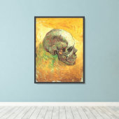 Vincent van Gogh - Stilleven met schedel Canvas Afdruk (Insitu (Houten vloer))