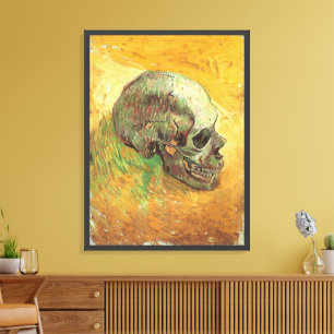 Vincent van Gogh - Stilleven met schedel Canvas Afdruk