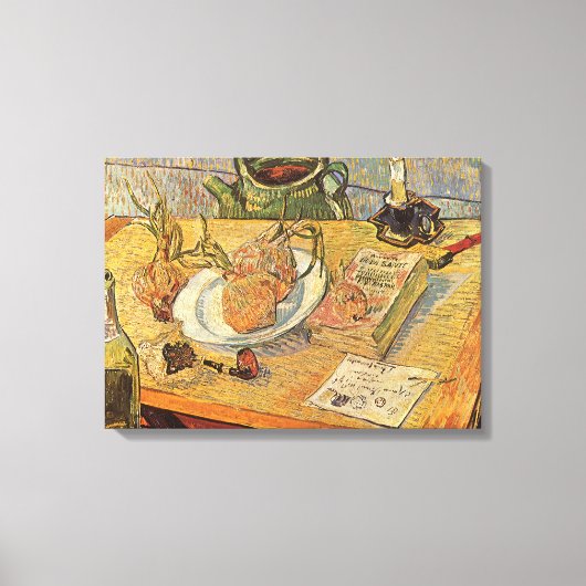 Vincent van Gogh - Stilleven met tekenbord Canvas Afdruk (Voorkant)