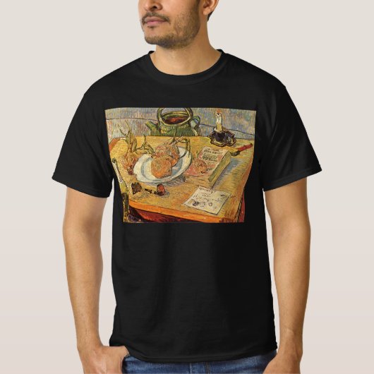 Vincent van Gogh - Stilleven met tekentafel T-shirt (Voorkant)