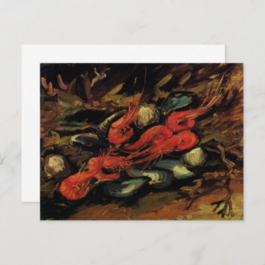 Vincent van Gogh - Stilleven Mosselen en garnalen (Voorkant / Achterkant)