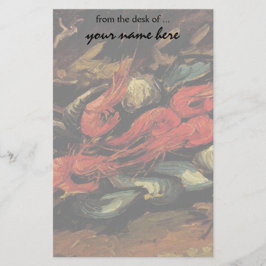 Vincent van Gogh - Stilleven Mosselen en garnalen Briefpapier (Voorkant)