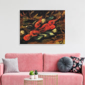 Vincent van Gogh - Stilleven Mosselen en garnalen Canvas Afdruk (Insitu (Woonkamer))