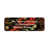 Vincent van Gogh - Stilleven Mosselen en garnalen Etiket (Voorkant)