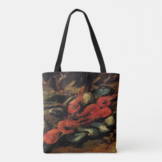 Vincent van Gogh - Stilleven Mosselen en garnalen Tote Bag (Achterkant)