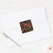 Vincent van Gogh - Stilleven Mosselen en garnalen Vierkante Sticker (Envelop)