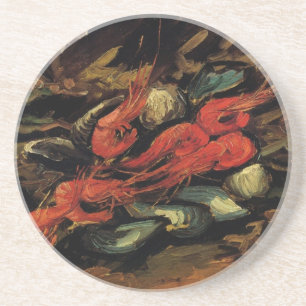 Vincent van Gogh - Stilleven Mosselen en garnalen Zandsteen Onderzetter