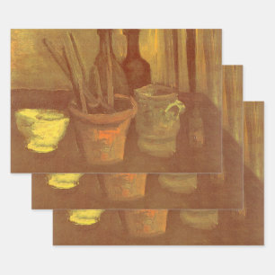 Vincent van Gogh - Stilleven penseel in pot Inpakpapier Vel