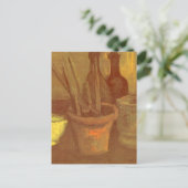 Vincent van Gogh - Stilleven penselen in pot Briefkaart (Staand voorkant)