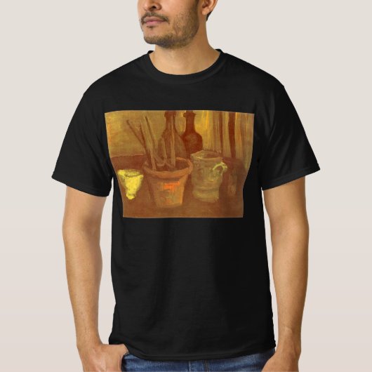 Vincent van Gogh - Stilleven penselen in pot T-shirt (Voorkant)