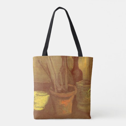 Vincent van Gogh - Stilleven penselen in pot Tote Bag (Achterkant)