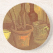 Vincent van Gogh - Stilleven penselen in pot Zandsteen Onderzetter (Voorkant)