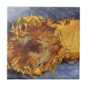Vincent van Gogh - Stilleven: Twee afgesneden zonn Tegeltje