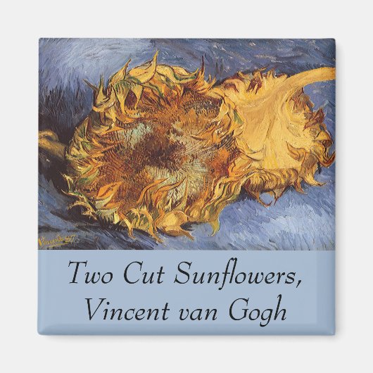 Vincent van Gogh - Stilleven: twee geslepen zonneb Magneet (Voorkant)