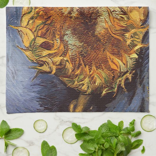 Vincent van Gogh - Stilleven: twee geslepen zonneb Theedoek (Gevouwen)