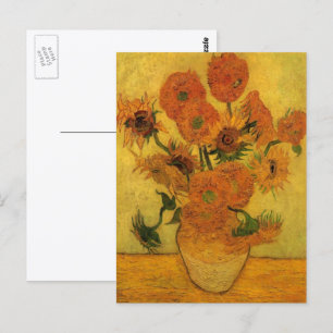 Vincent van Gogh Stilleven Vaas met 15 zonnebloeme Briefkaart