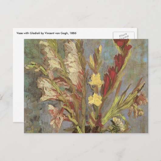 Vincent van Gogh - Stilleven vaas met gladiolen Briefkaart (Voorkant / Achterkant)