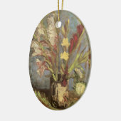 Vincent van Gogh - Stilleven vaas met gladiolen Keramisch Ornament (Links)