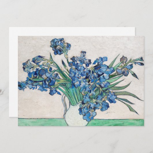 Vincent van Gogh - Stilleven: vaas met irissen Kaart (Voorkant / Achterkant)