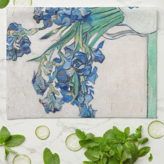 Vincent van Gogh - Stilleven: vaas met irissen Theedoek (Gevouwen)