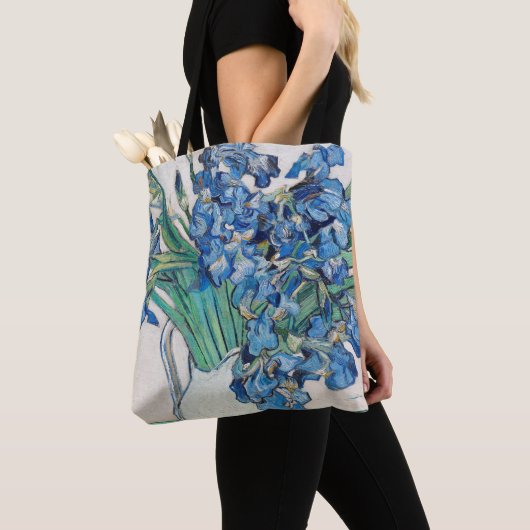Vincent van Gogh - Stilleven: vaas met irissen Tote Bag (Dichtbij)